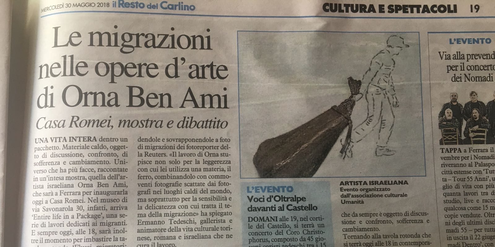 Rassegna stampa evento Flussi migratori del 30/05/2018