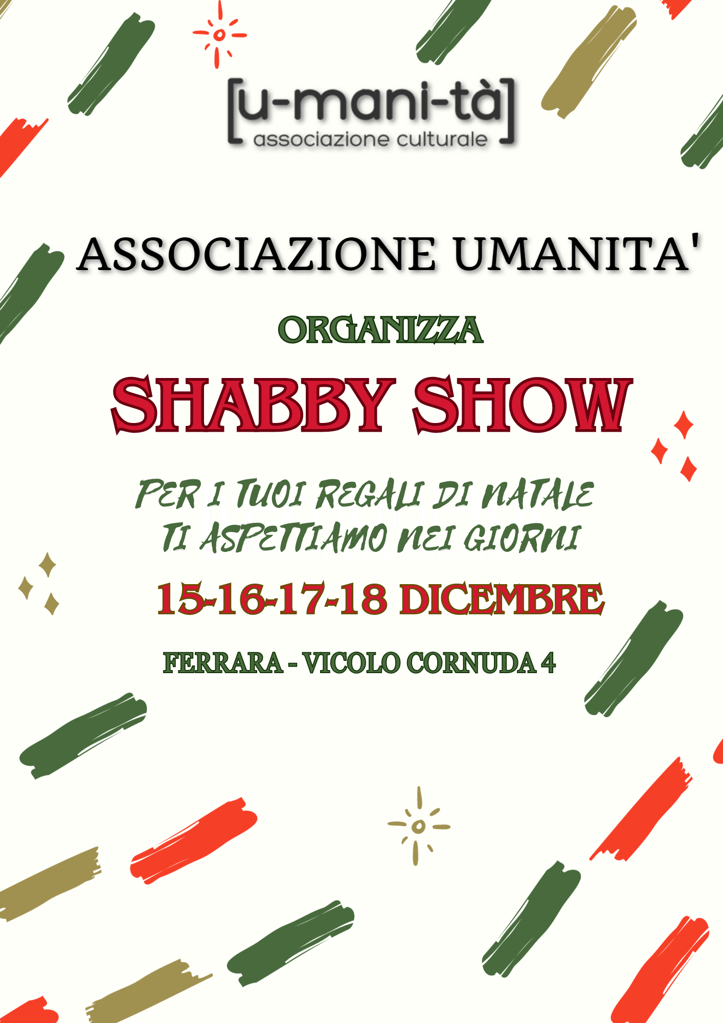 SHABBY SHOW – 15-16-17-18 DICEMBRE