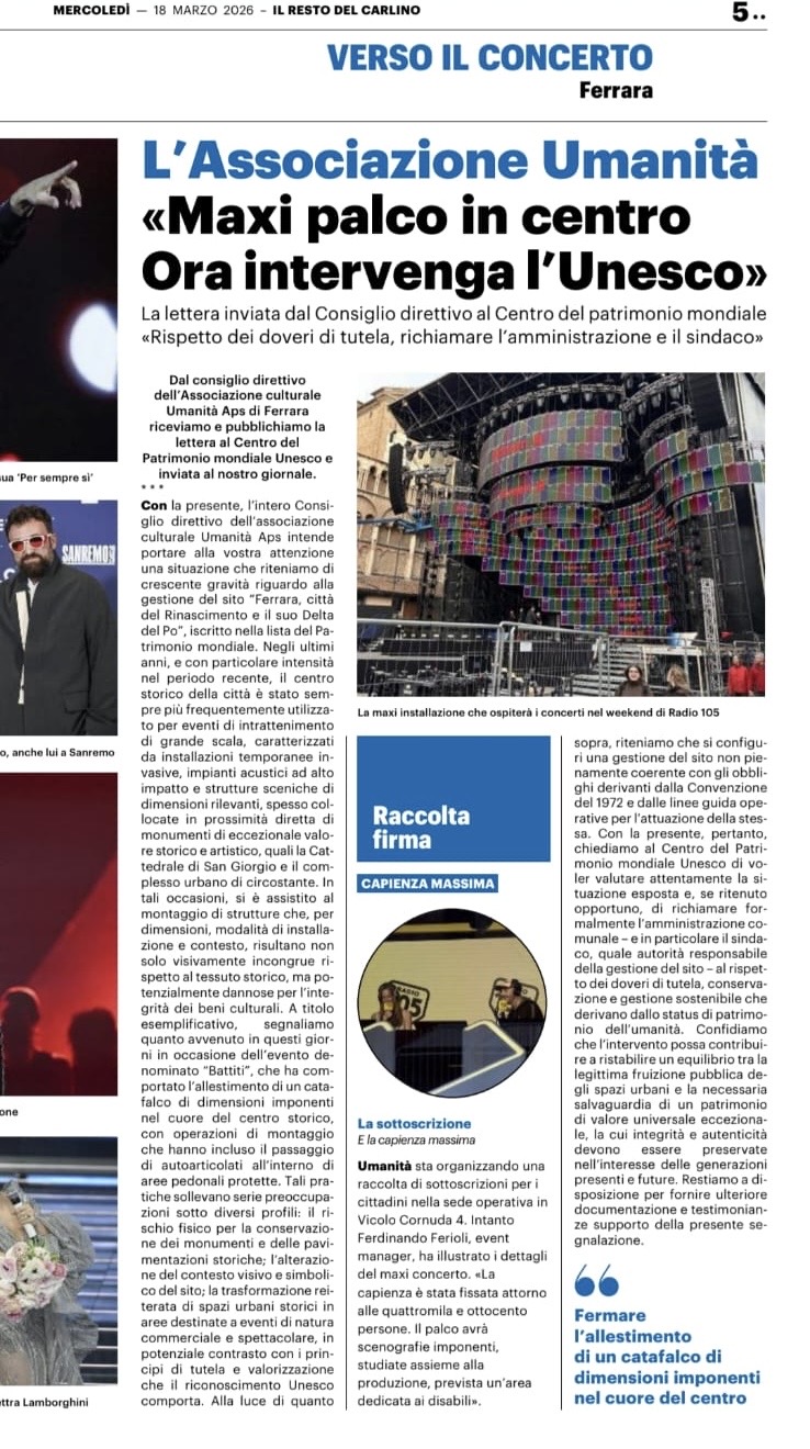 Tutela del centro storico di Ferrara (sito UNESCO)